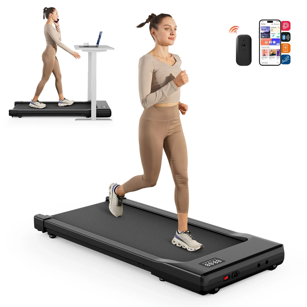 Under-Desk Walking Pad Slim 3.9-Inch Ultra-Quiet Motor