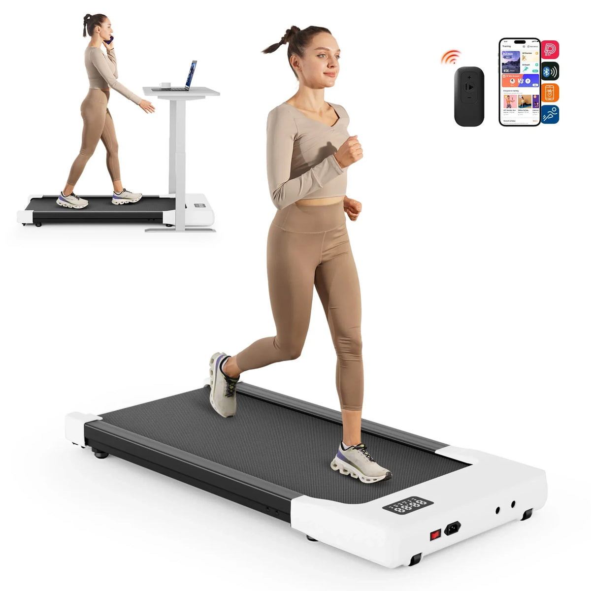 Under-Desk Walking Pad Slim 3.9-Inch Ultra-Quiet Motor