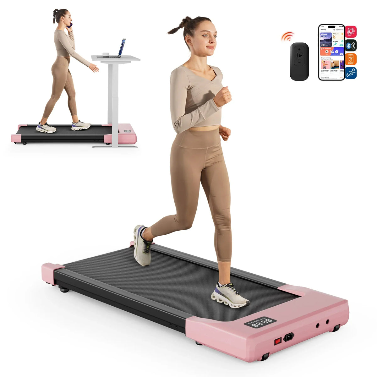Under-Desk Walking Pad Slim 3.9-Inch Ultra-Quiet Motor