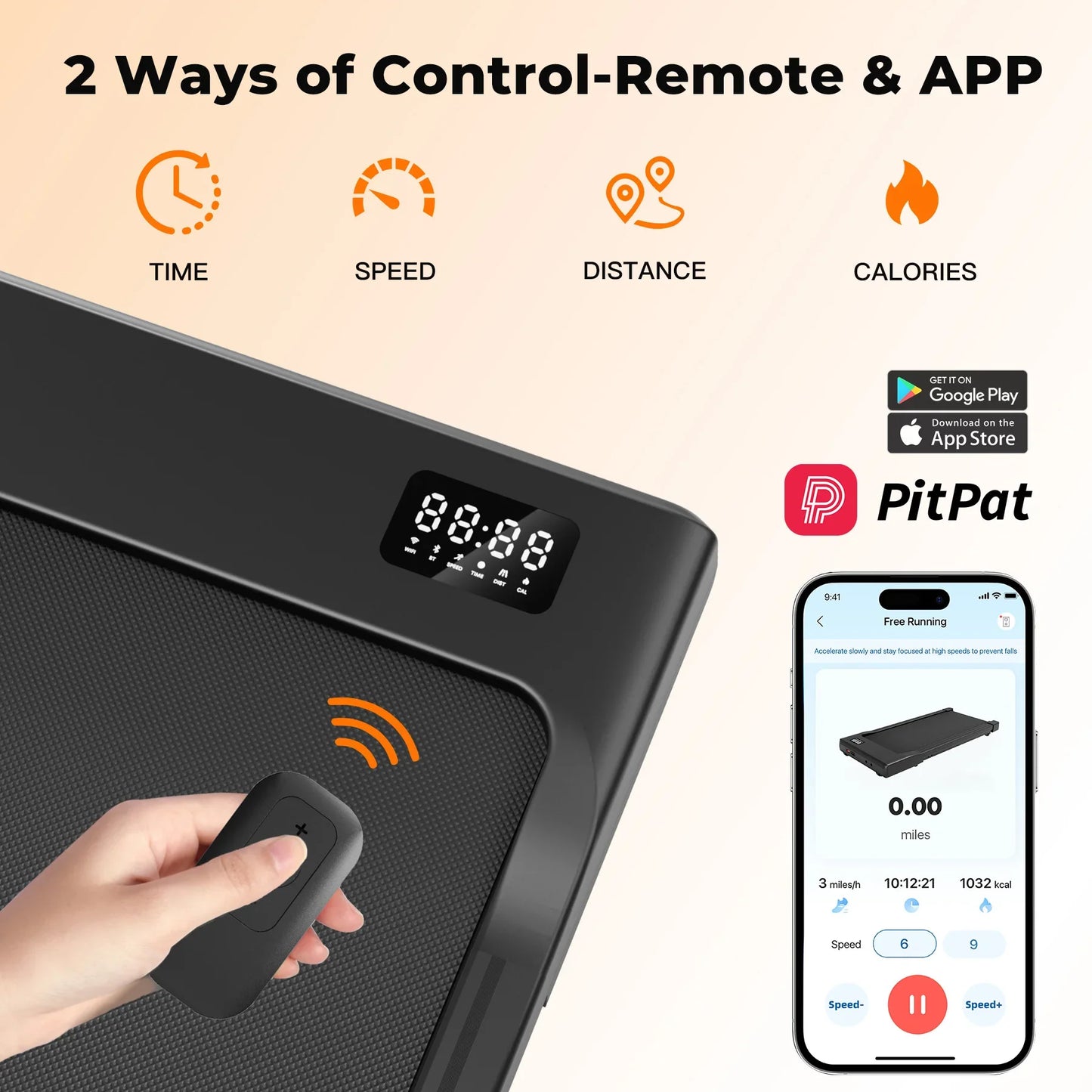 Under-Desk Walking Pad Slim 3.9-Inch Ultra-Quiet Motor