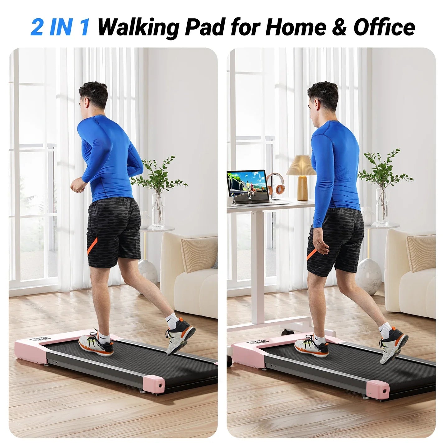 Under-Desk Walking Pad Slim 3.9-Inch Ultra-Quiet Motor