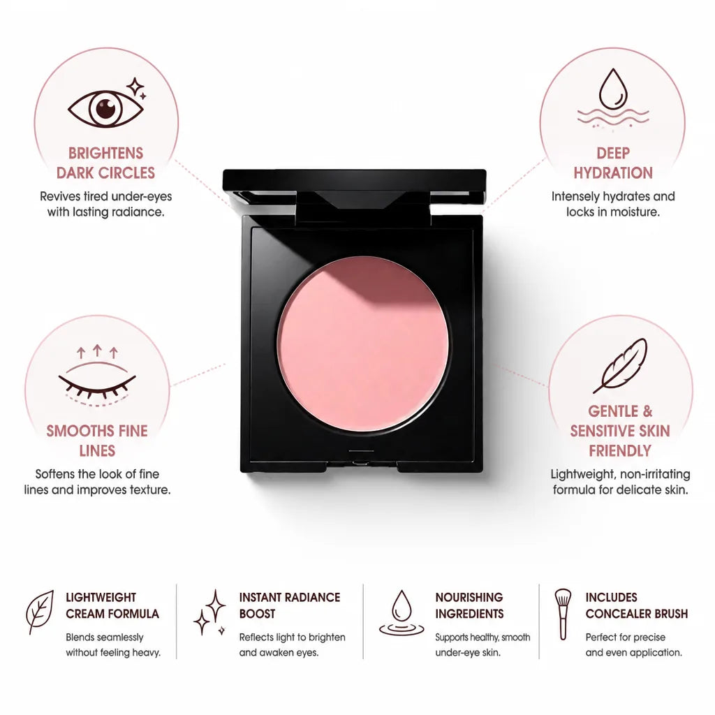 Under-Eye Brightener Brightening & Hydrating Includes Concealer Brush