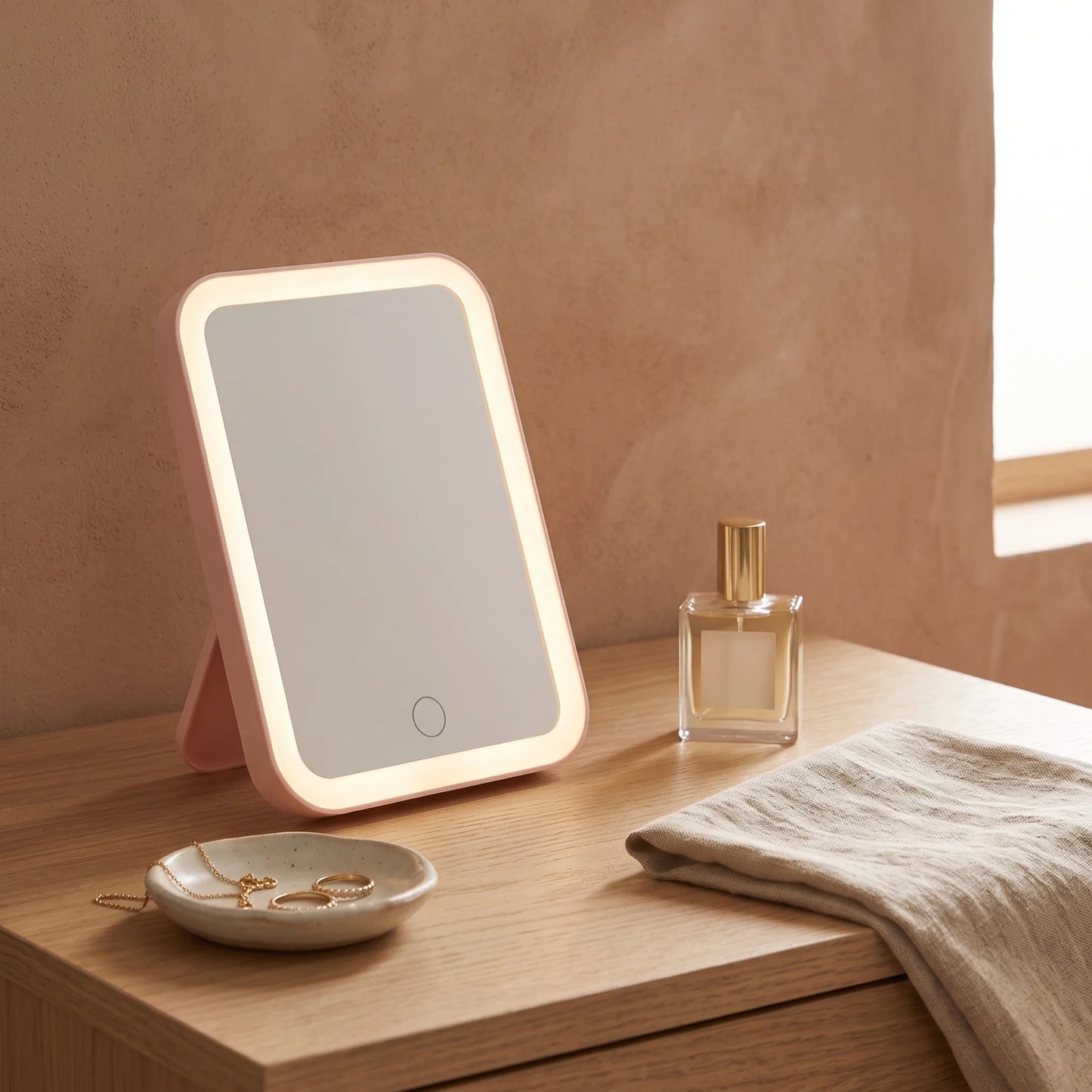Vanity Mirror Compact Rechargeable LED 3 Light Tones