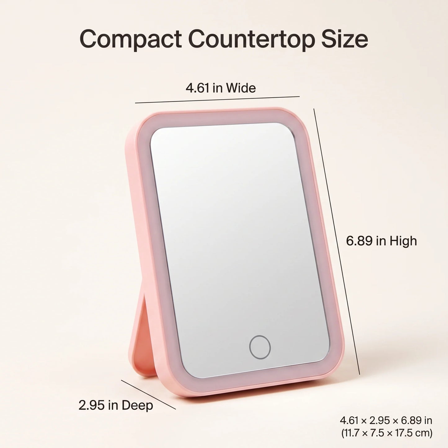 Vanity Mirror Compact Rechargeable LED 3 Light Tones