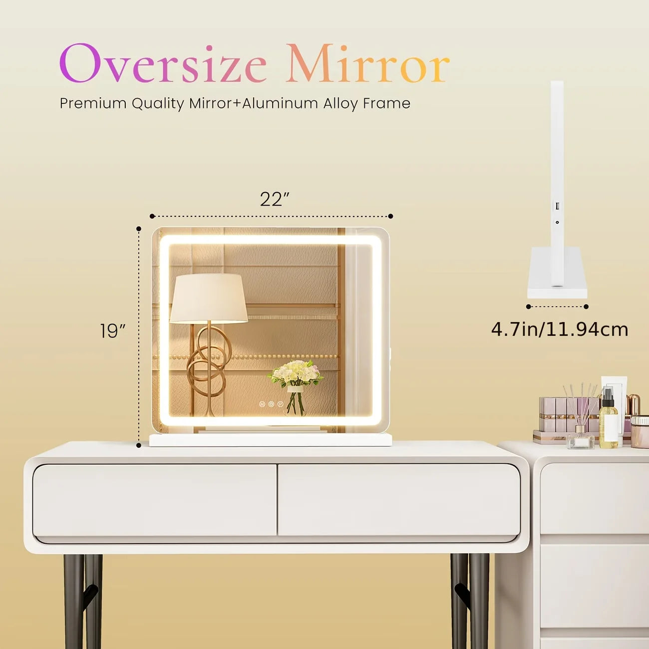 Vanity Mirror Touch Dimmable LED Wall Mounted