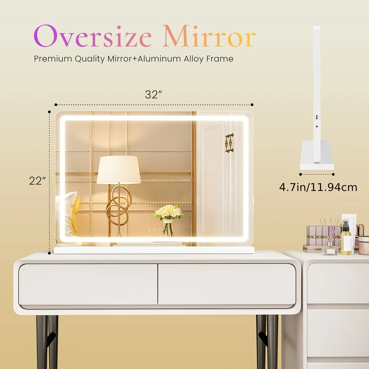 Vanity Mirror Touch Dimmable LED Wall Mounted