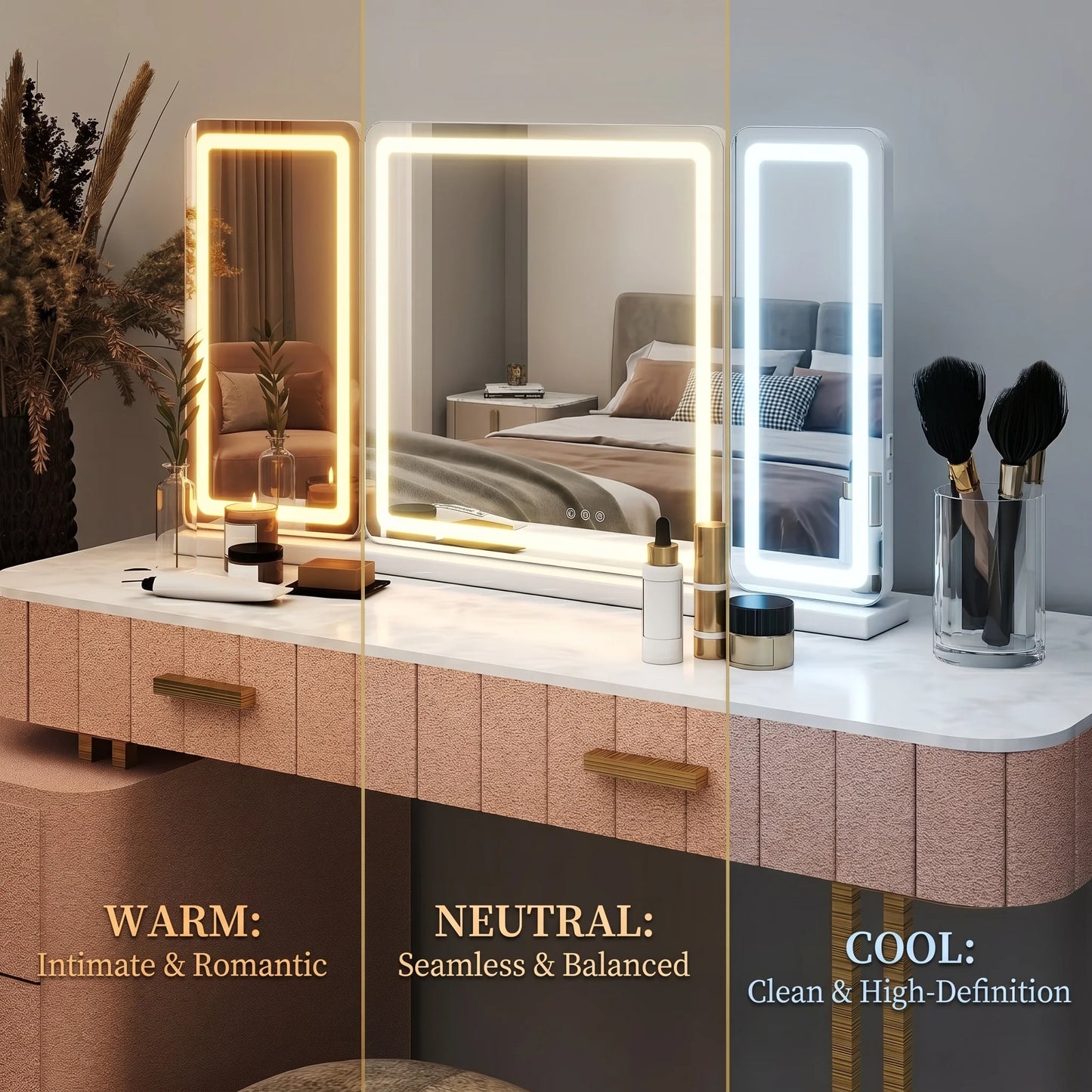 Vanity Mirror Touch Dimmable LED Wall Mounted