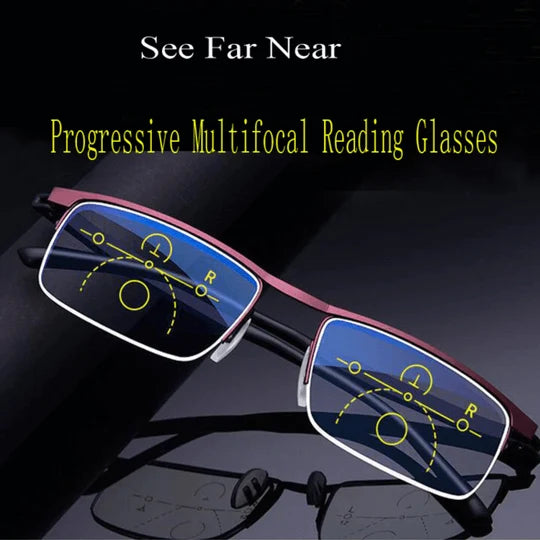 Varifocal Lenses Photochromic Anti-Glare Blue Light Blocking