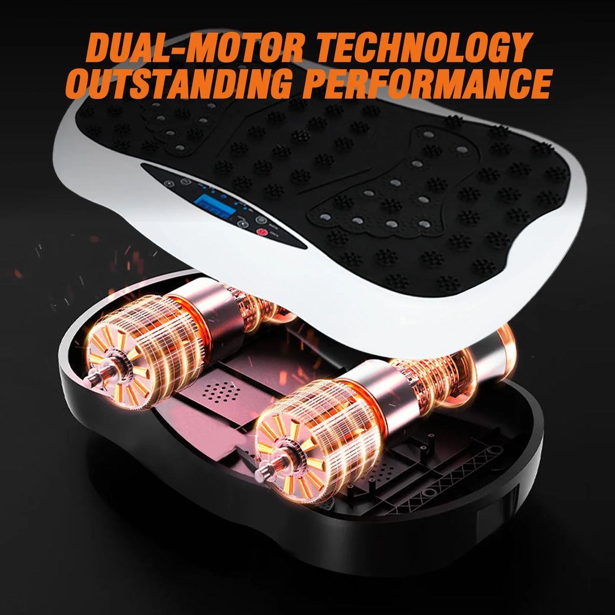 Vibration Plate 120 Speeds Dual Motor & Resistance Bands