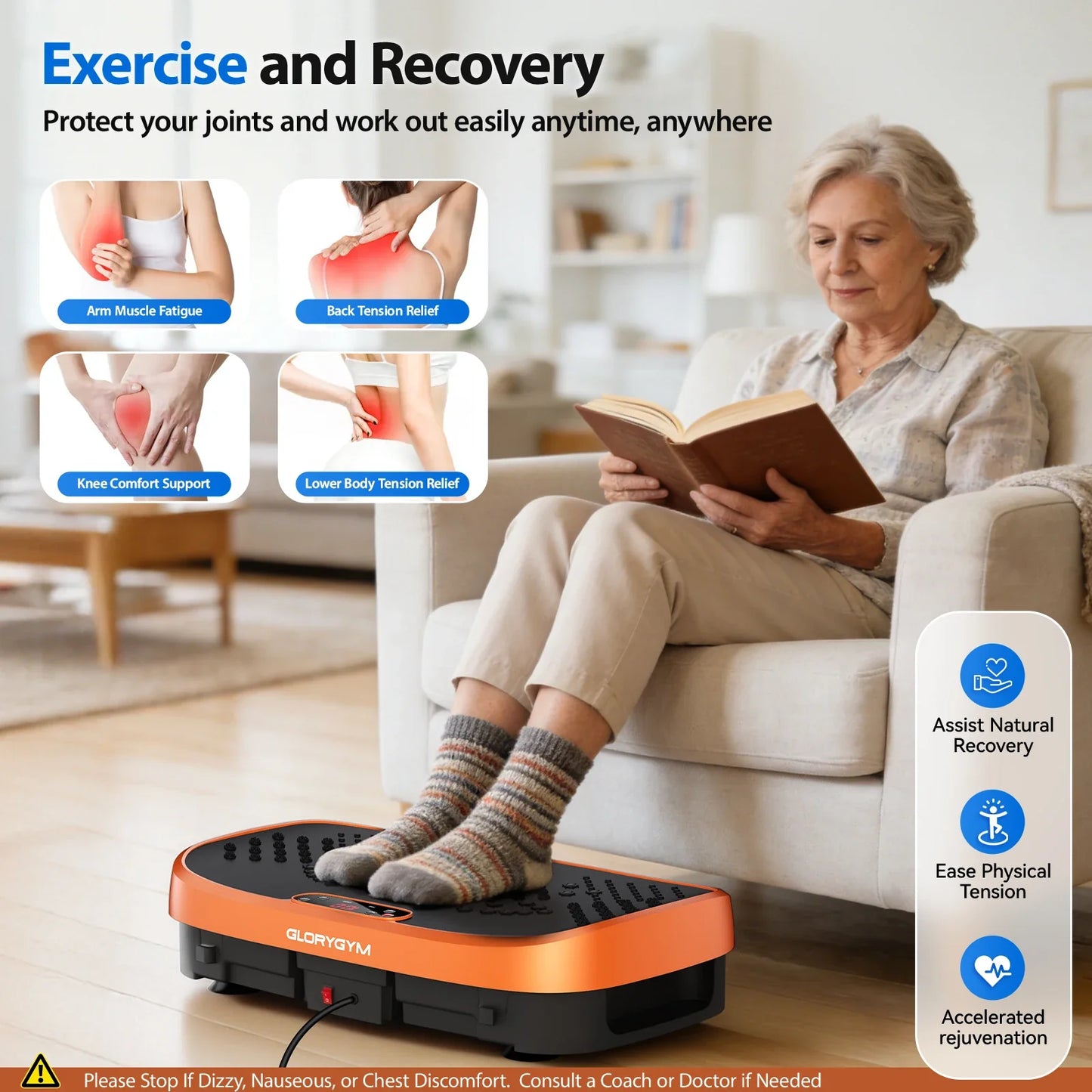 Vibration Plate 120 Speeds Non-Slip 330 Lb Capacity