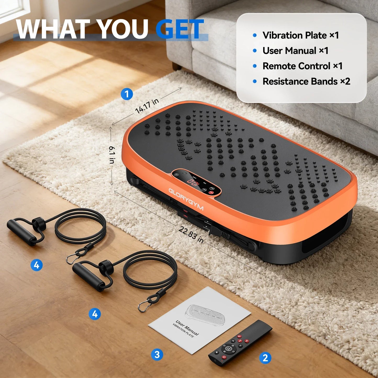 Vibration Plate 120 Speeds Non-Slip 330 Lb Capacity