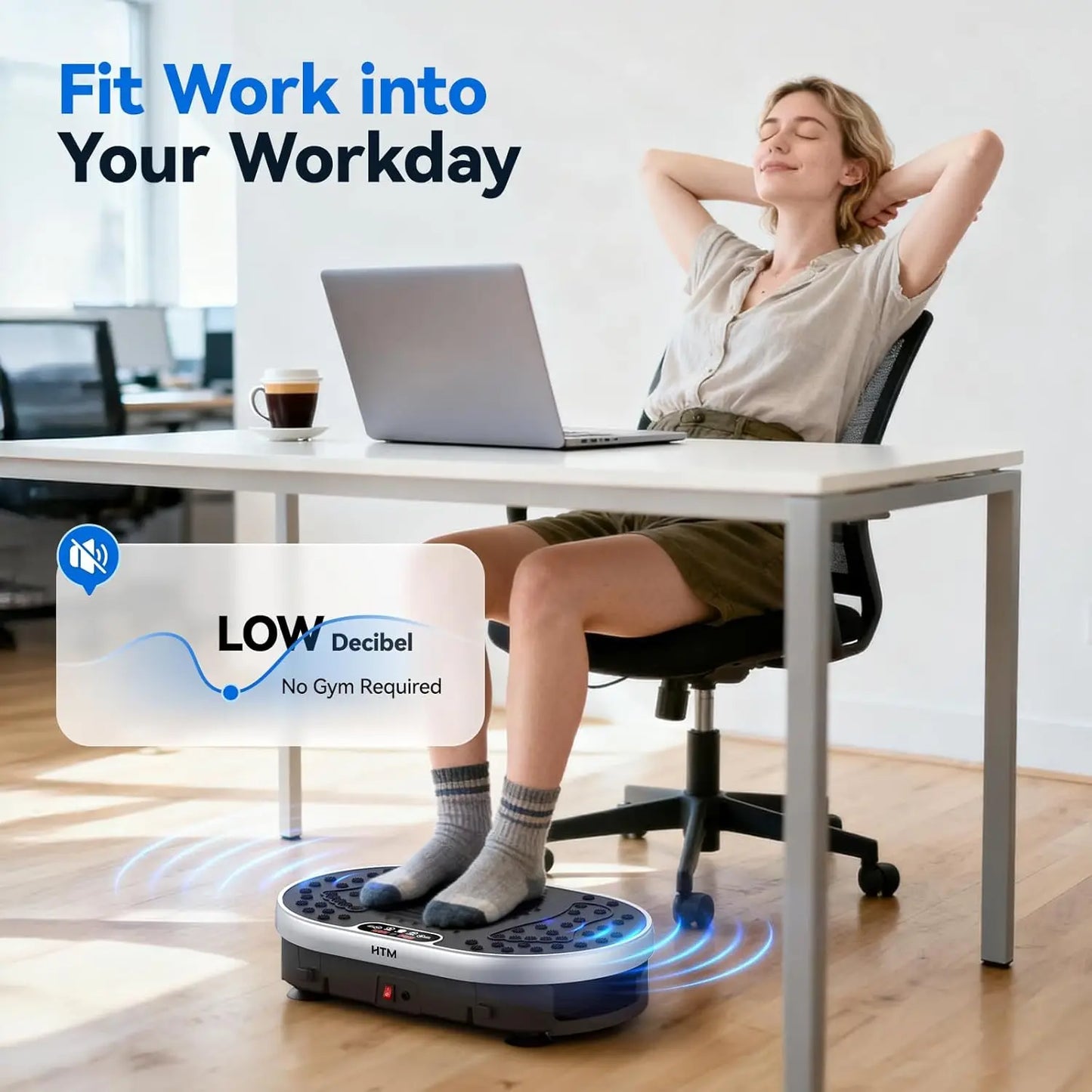 Vibration Plate 120 Speeds Remote & Touch Control