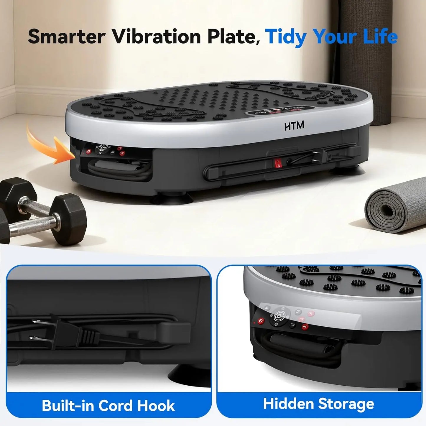 Vibration Plate 120 Speeds Remote & Touch Control