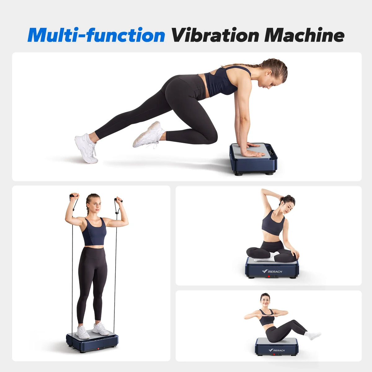Vibration Plate 99-Speed LED & Remote Resistance Bands