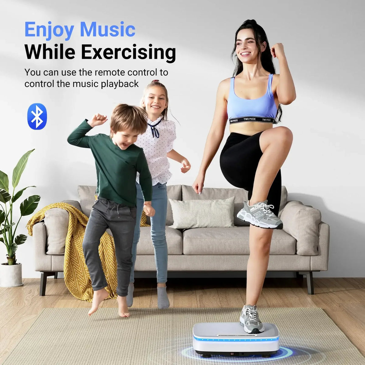 Vibration Plate 99 Speeds Bluetooth & LED