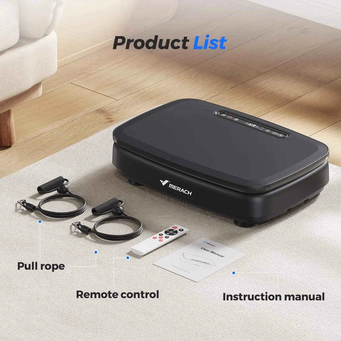 Vibration Plate 99 Speeds Bluetooth & LED