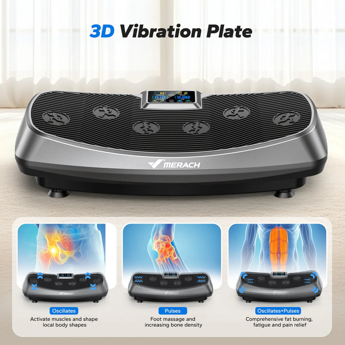 Vibration Plate Oscillation & Pulse 30 Speeds