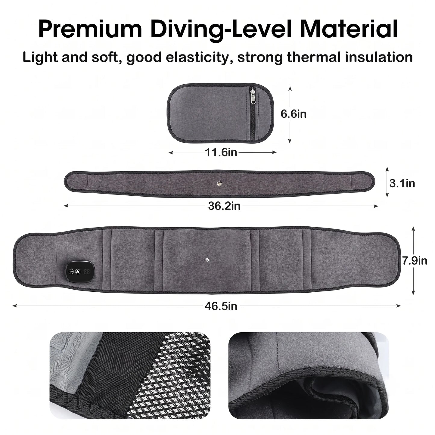 Waist Belt Massager Cordless Adjustable Heat