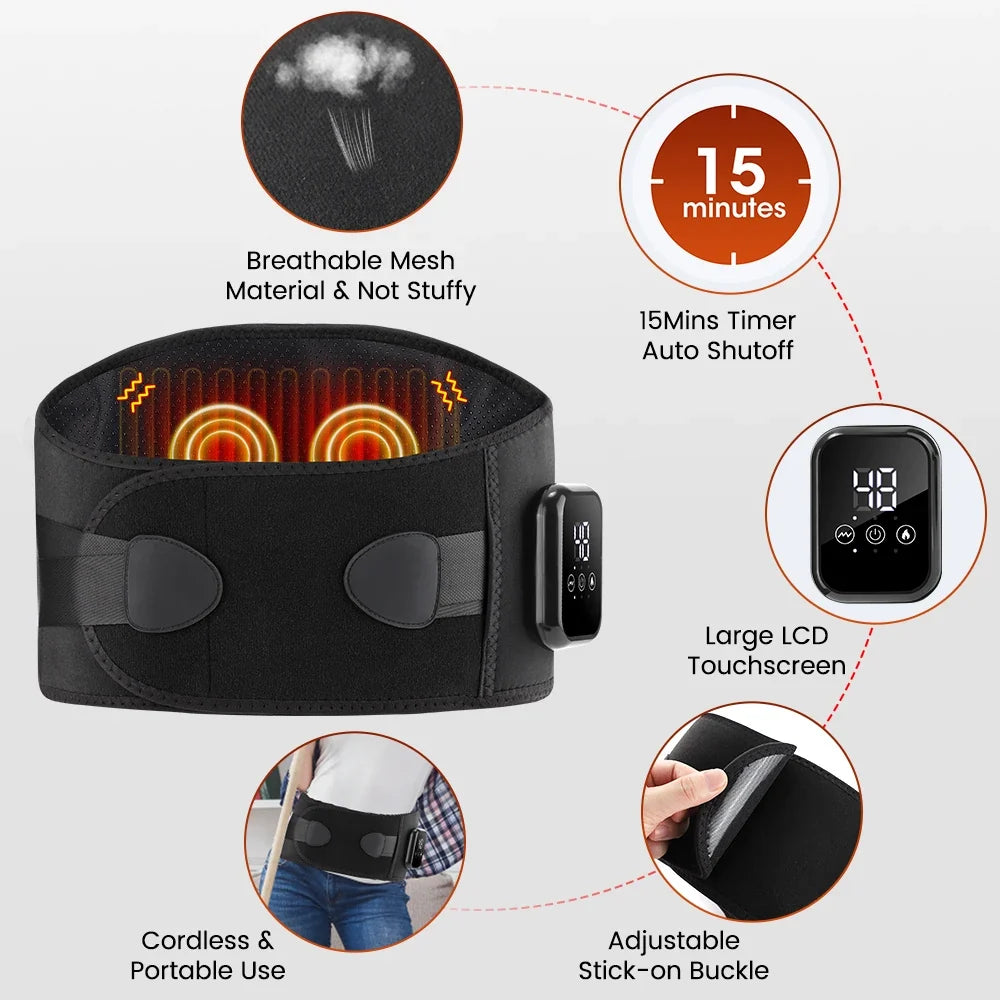 Waist Belt Massager Cordless Adjustable Heat