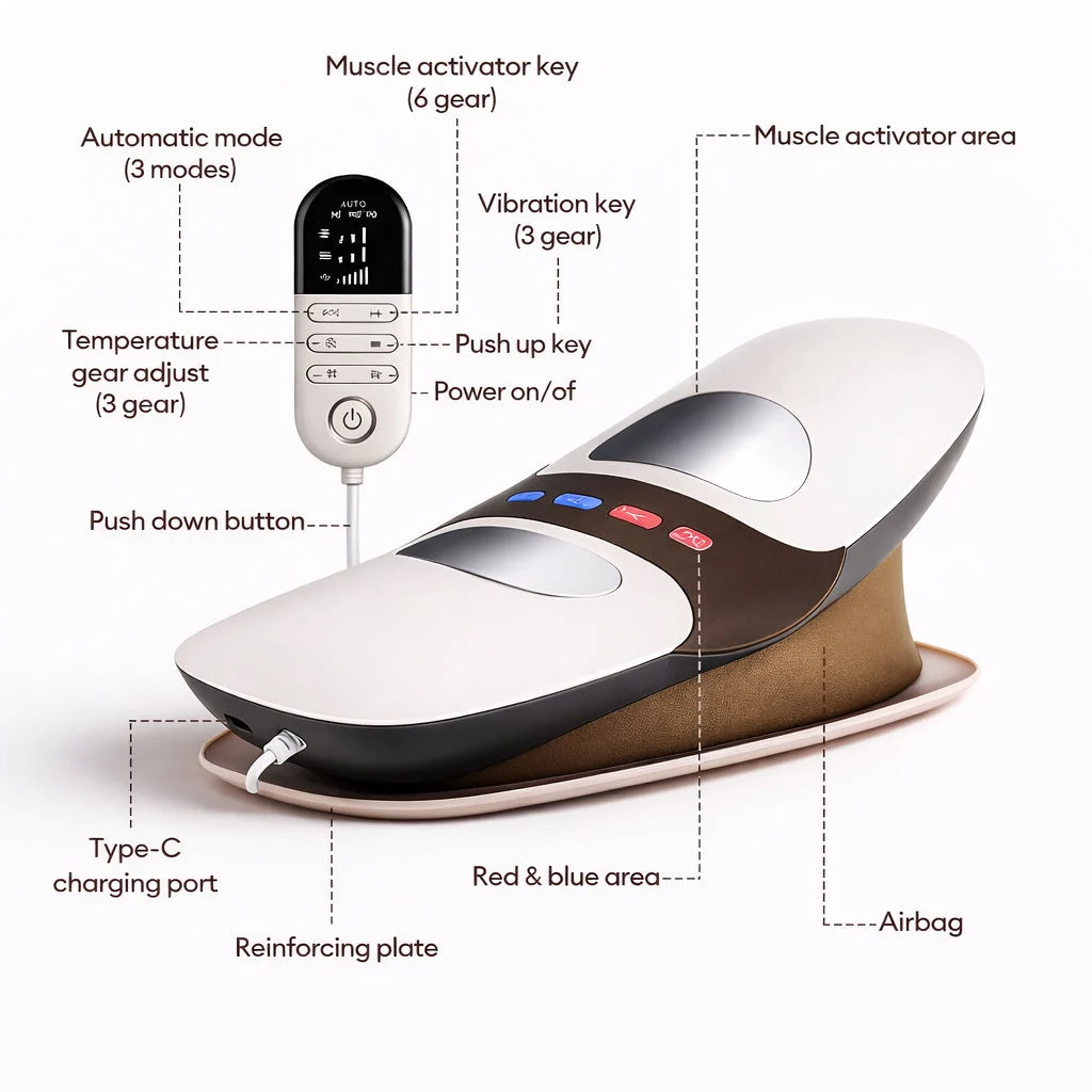 Waist Massager Portable Adjustable Fit Targeted Relief