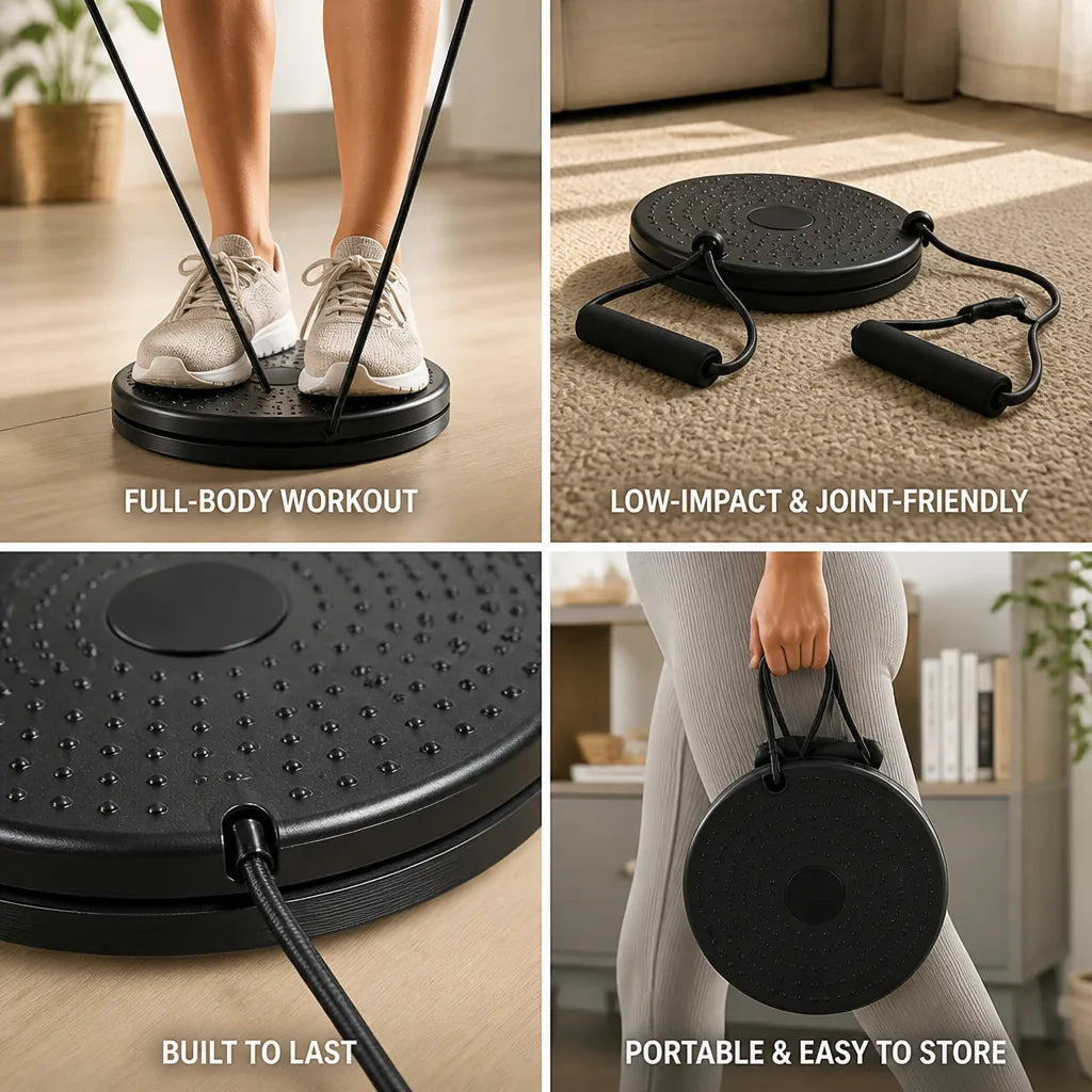 Waist Twister Board Full-Body Toning Low-Impact Supports 397 lbs