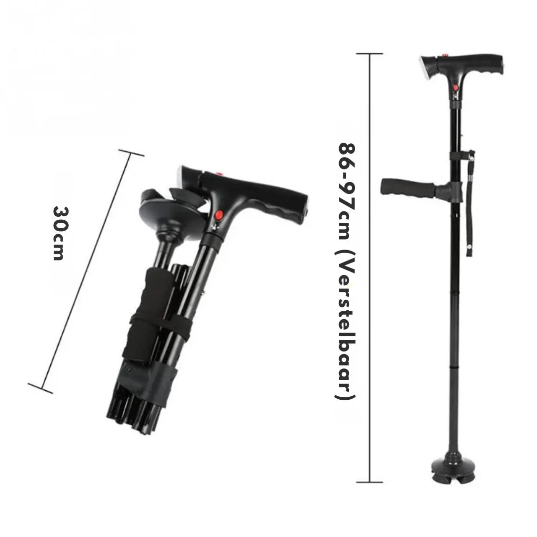 Walking Cane Lightweight Metal Ergonomic Handle