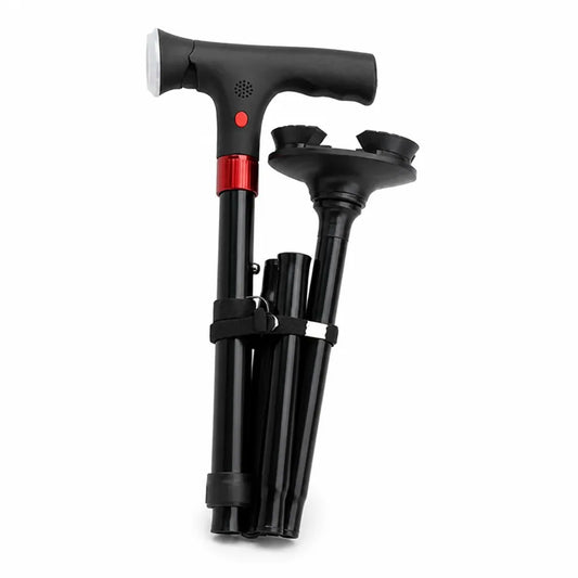 Walking Cane Telescopic LED Light & Emergency Alarm