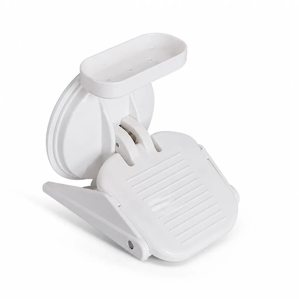 Wall-Mounted Shower Footrest Suction Cup Anti-Slip Shelf