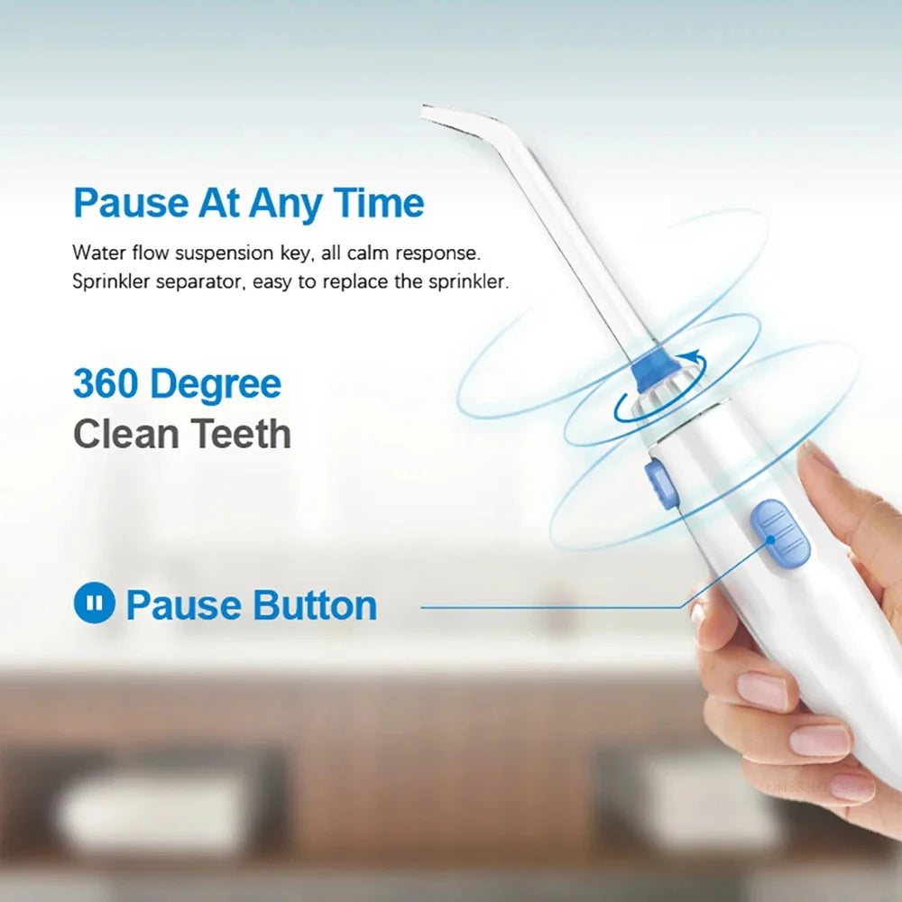 Water Flosser Adjustable Pressure 800ml Anti-Leak Tank