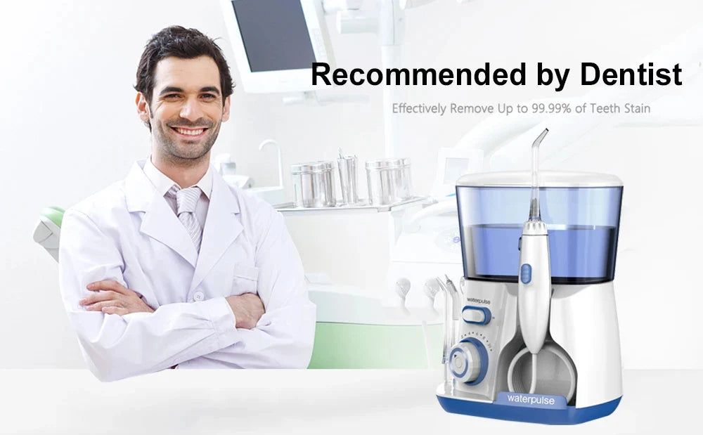 Water Flosser Adjustable Pressure 800ml Anti-Leak Tank