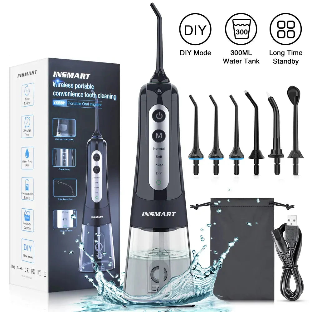 Water Flosser Cordless 300ml Tank USB-C Rechargeable
