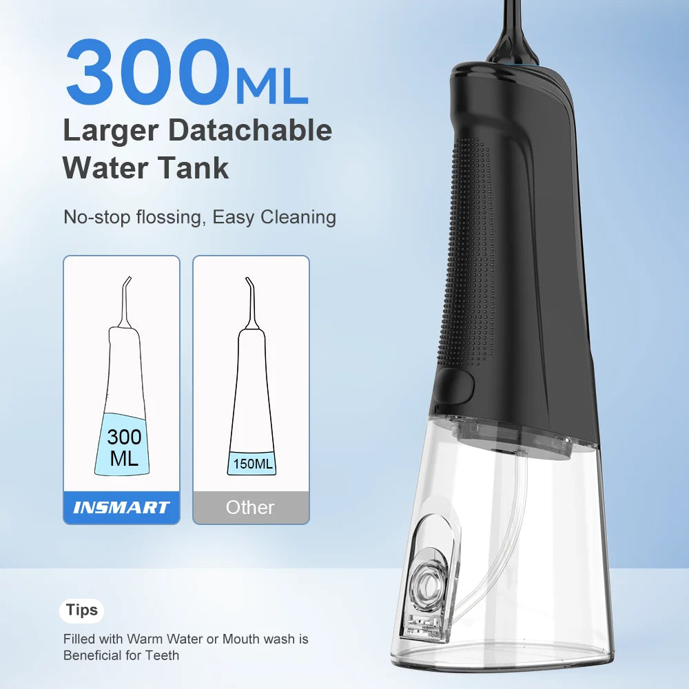 Water Flosser Cordless 300ml Tank USB-C Rechargeable