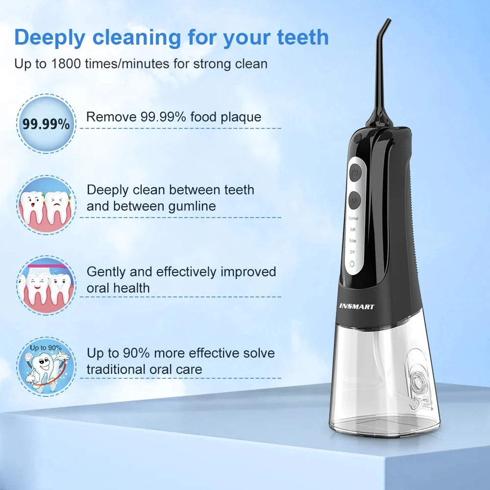 Water Flosser Cordless 300ml Tank USB-C Rechargeable