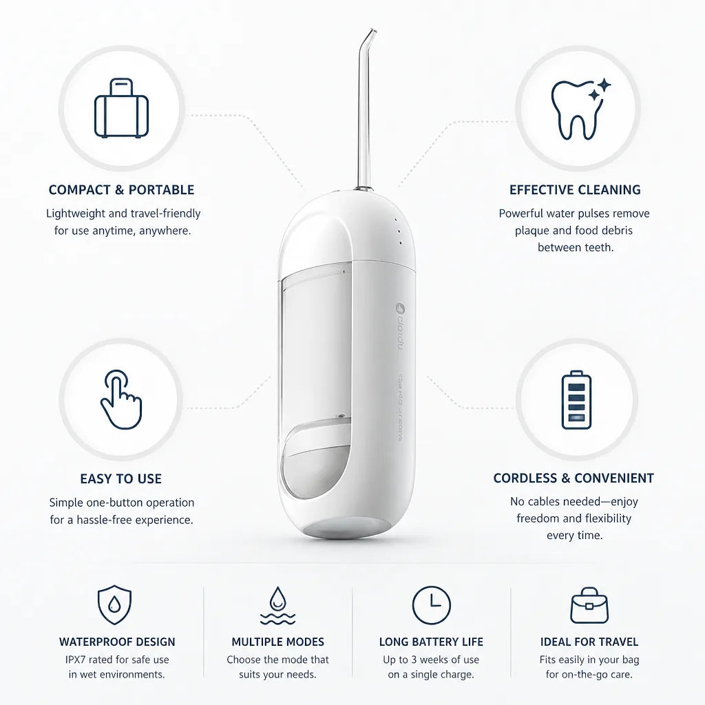 Water Flosser Cordless Compact Travel Size