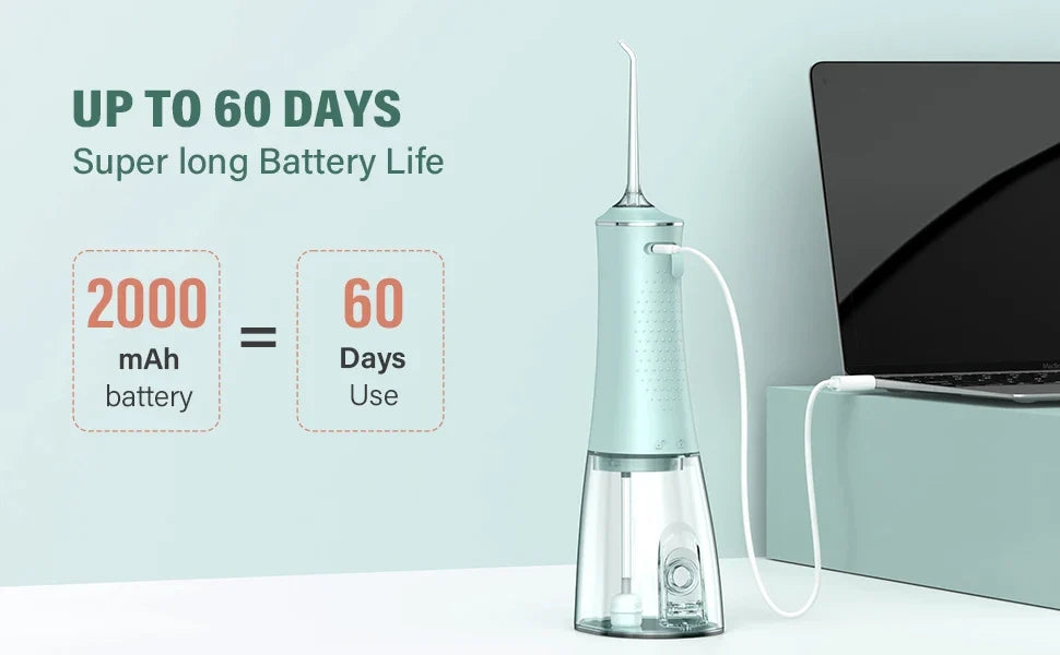 Water Flosser Cordless USB Rechargeable Waterproof