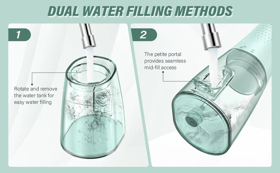 Water Flosser Cordless USB Rechargeable Waterproof