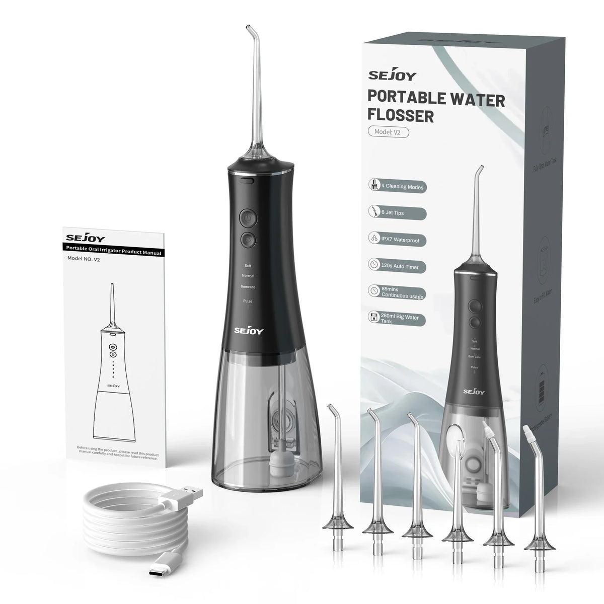Water Flosser Cordless USB Rechargeable Waterproof