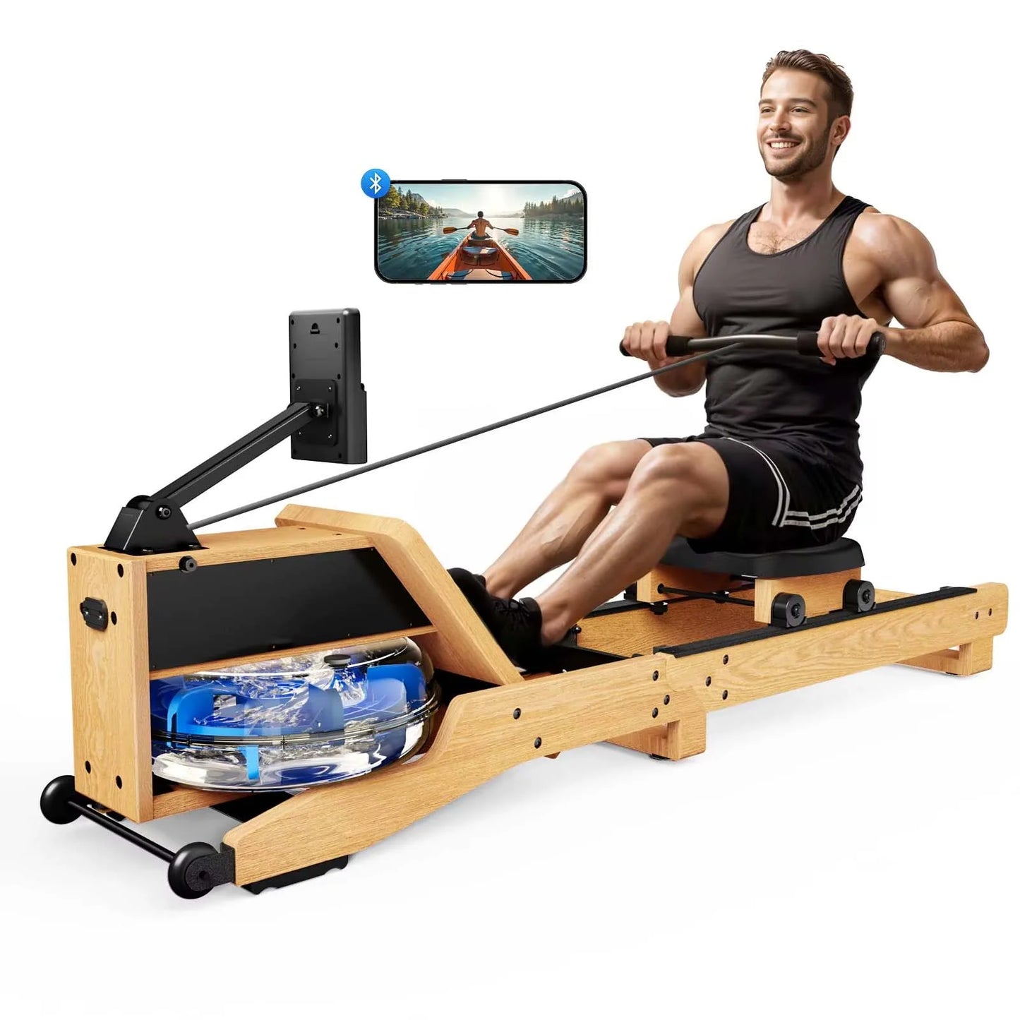 Water Rower 12-Blade Water Resistance Solid Oak Frame