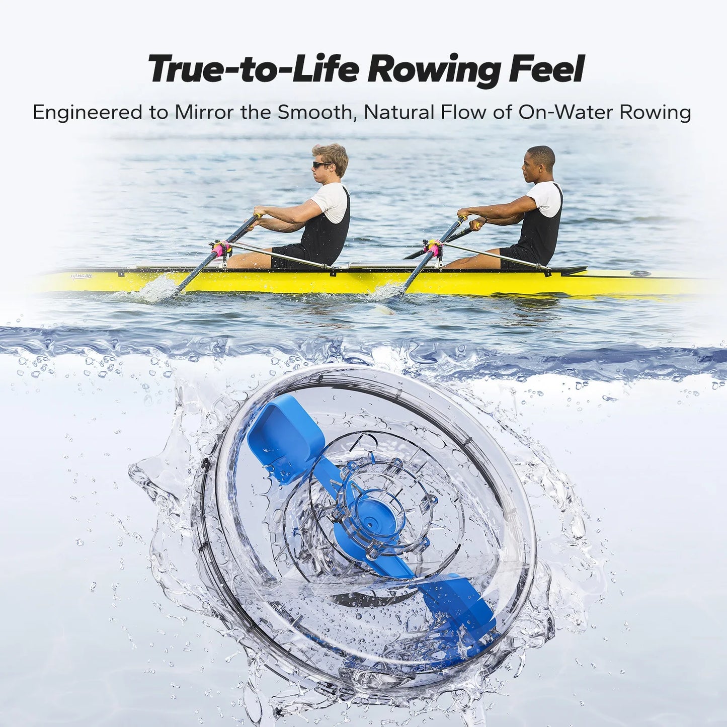 Water Rower Foldable Solid Wood Bluetooth Monitor