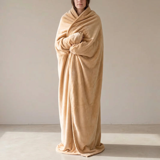 Wearable Blanket Oversized Plush Fleece & Pockets
