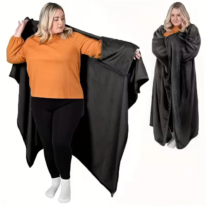 Wearable Blanket Oversized Plush Fleece & Pockets