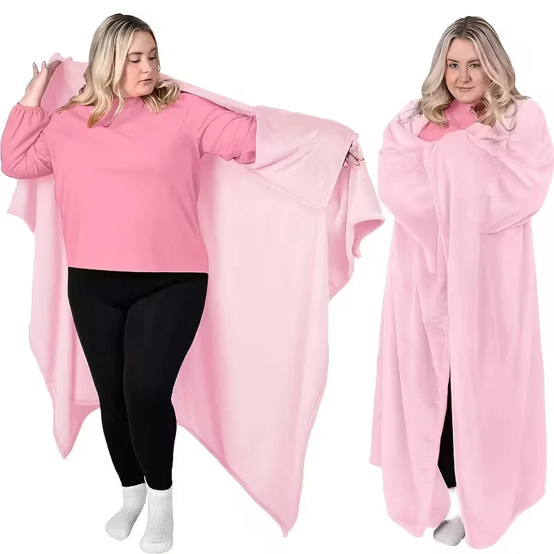 Wearable Blanket Oversized Plush Fleece & Pockets