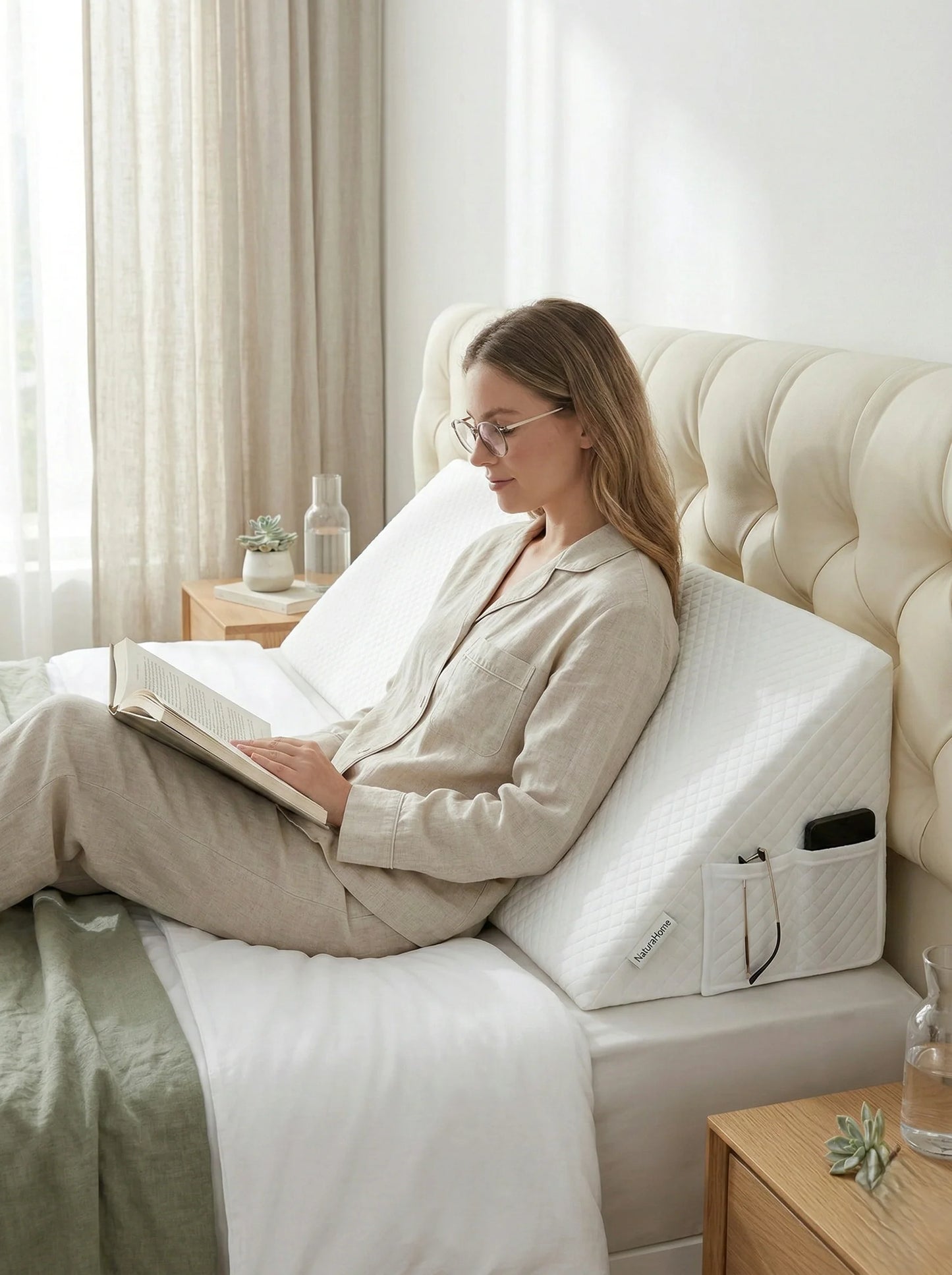 Wedge Pillow Ergonomic Memory Foam 15cm Height