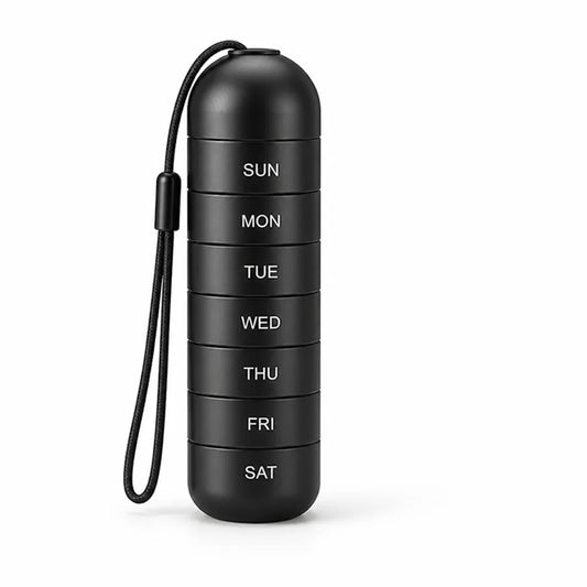 Weekly Pill Organizer Aluminum & Silicone Seal 7 Compartments