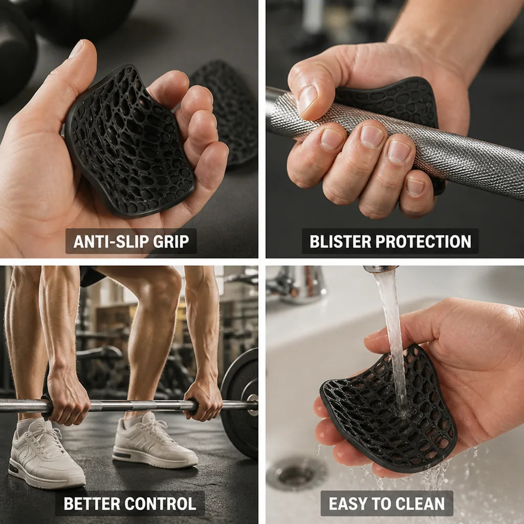 Weightlifting Grips Anti-Slip Silicone 2 Pairs