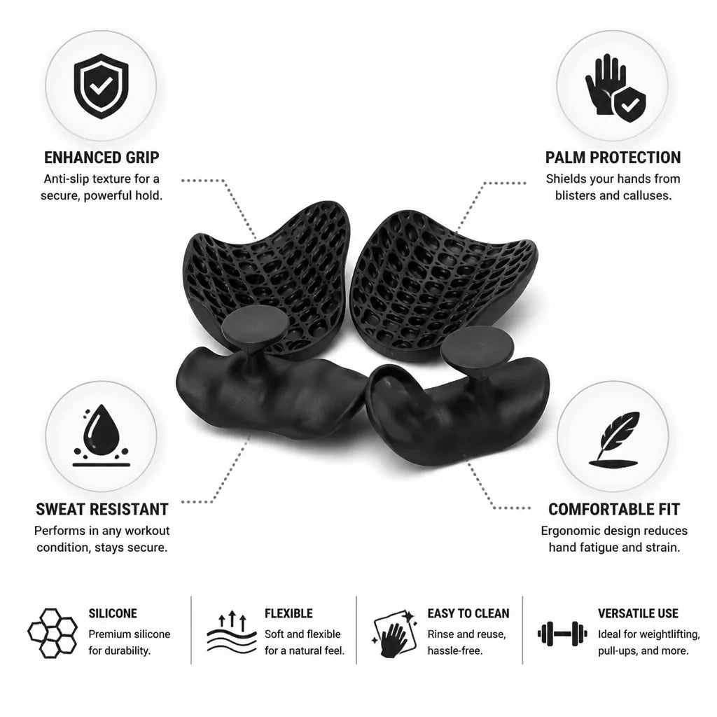 Weightlifting Grips Anti-Slip Silicone 2 Pairs