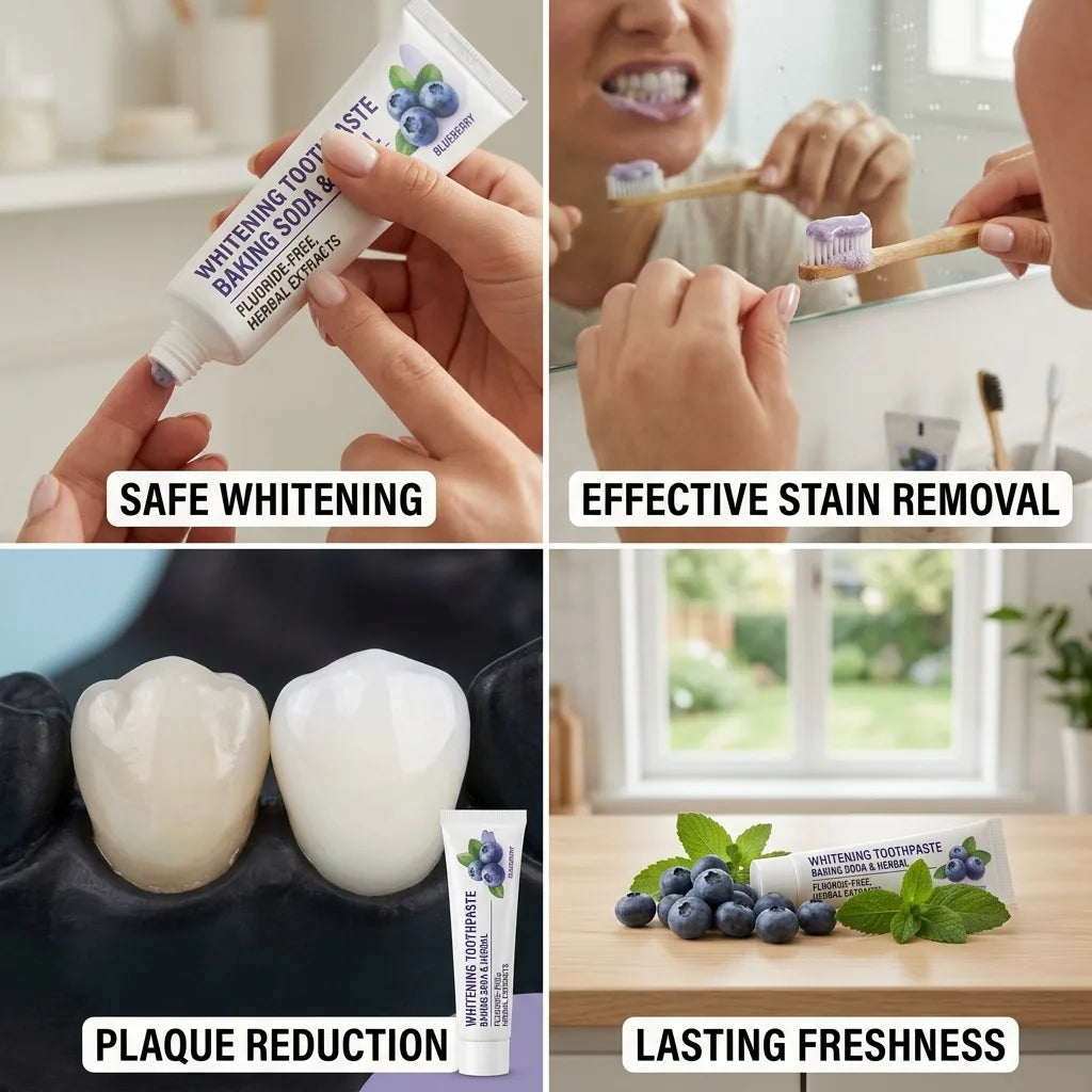 Whitening Toothpaste Baking Soda & Herbal Fluoride-Free