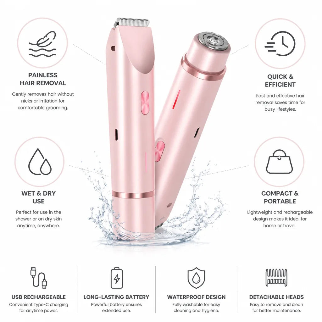 Women's Electric Shaver Rechargeable Compact Wet & Dry