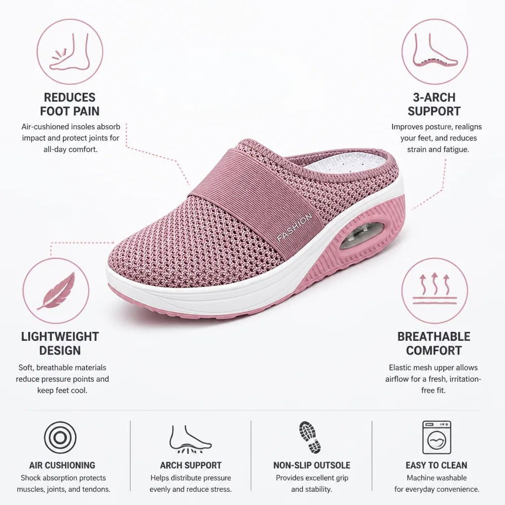 Women's Orthopedic Shoes Air-Cushioned 3-Arch Support