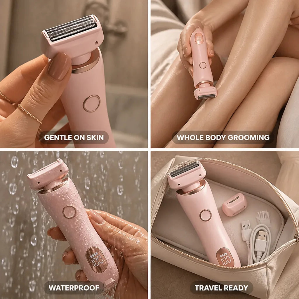 Women's Razor 2-in-1 Rechargeable Waterproof Sensitive Skin